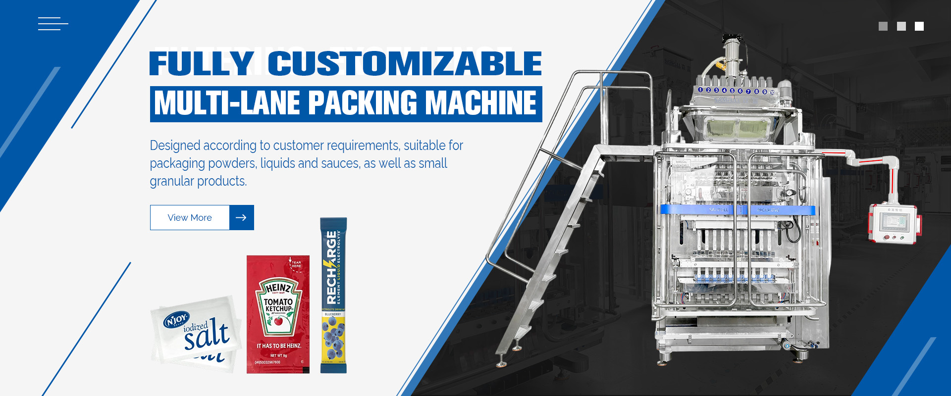 آلة تعبئة وتغليف أكياس سامفول الجاهزة